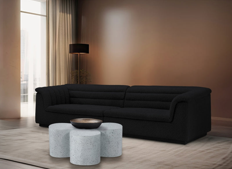 Petal Terrazzo Pattern Iron 4pc. Coffee Table in White - 99088White-CT-4PC