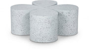 Petal Terrazzo Pattern Iron 4pc. Coffee Table in White - 99088White-CT-4PC