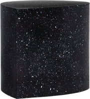 Petal Terrazzo Pattern Iron Coffee Table in Black - 99088Black-CT