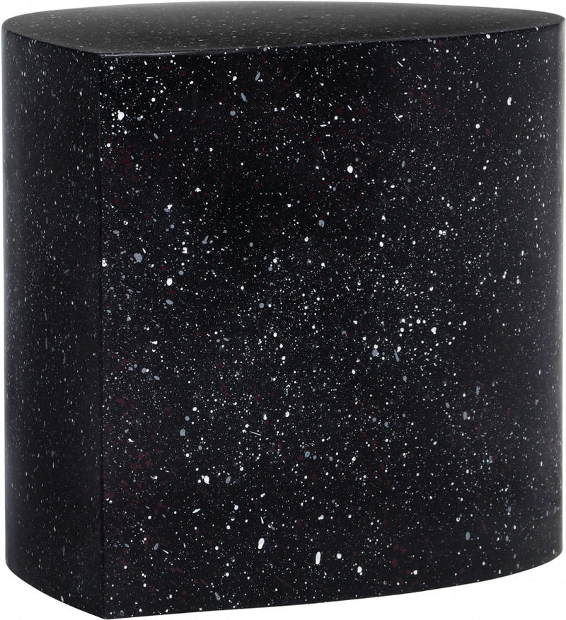 Petal Terrazzo Pattern Iron Coffee Table in Black - 99088Black-CT