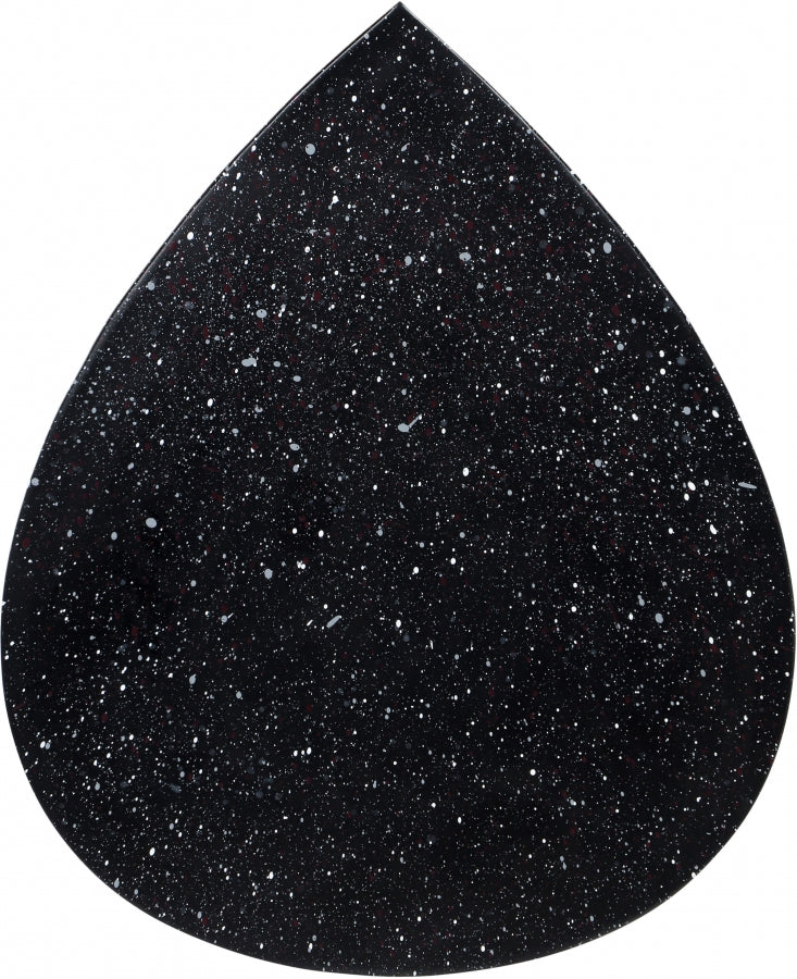 Petal Terrazzo Pattern Iron Coffee Table in Black - 99088Black-CT