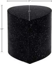 Petal Terrazzo Pattern Iron Coffee Table in Black - 99088Black-CT