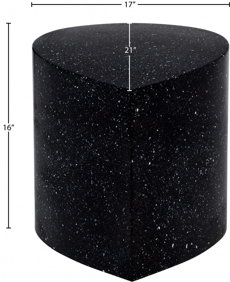 Petal Terrazzo Pattern Iron Coffee Table in Black - 99088Black-CT