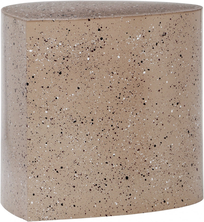 Petal Terrazzo Pattern Iron Coffee Table in Taupe - 99088Taupe-CT