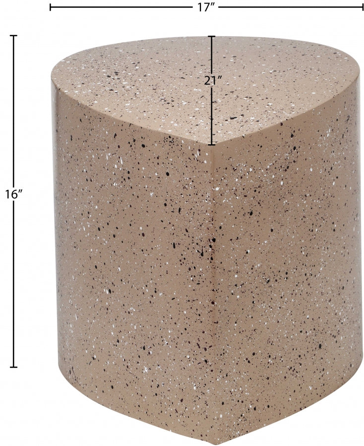 Petal Terrazzo Pattern Iron Coffee Table in Taupe - 99088Taupe-CT