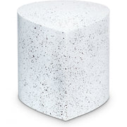 Petal Terrazzo Pattern Iron Coffee Table in White - 99088White-CT