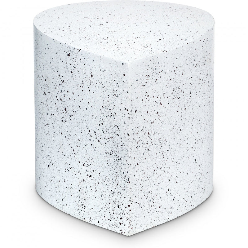 Petal Terrazzo Pattern Iron Coffee Table in White - 99088White-CT