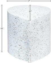 Petal Terrazzo Pattern Iron Coffee Table in White - 99088White-CT