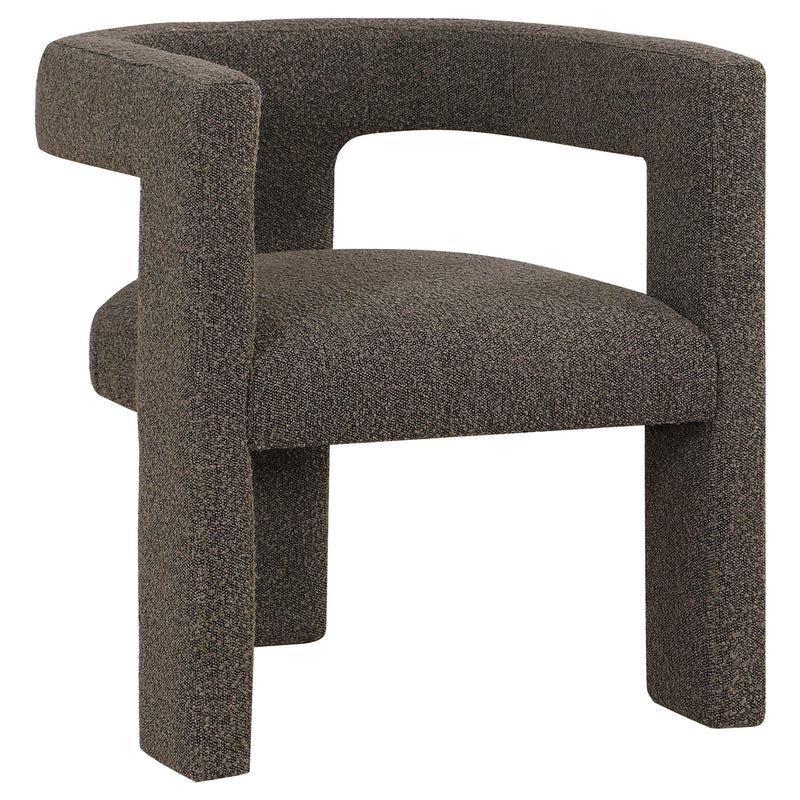 Petra Boucle Upholstered Accent Side Chair Chocolate Brown - 902880