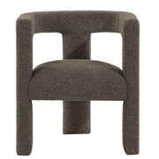 Petra Boucle Upholstered Accent Side Chair Chocolate Brown - 902880