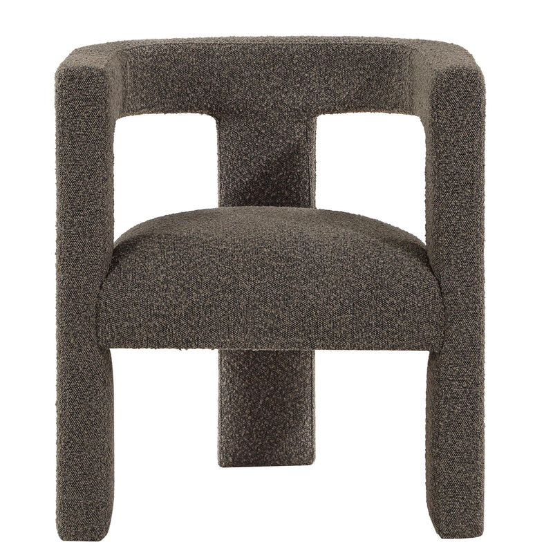 Petra Boucle Upholstered Accent Side Chair Chocolate Brown - 902880