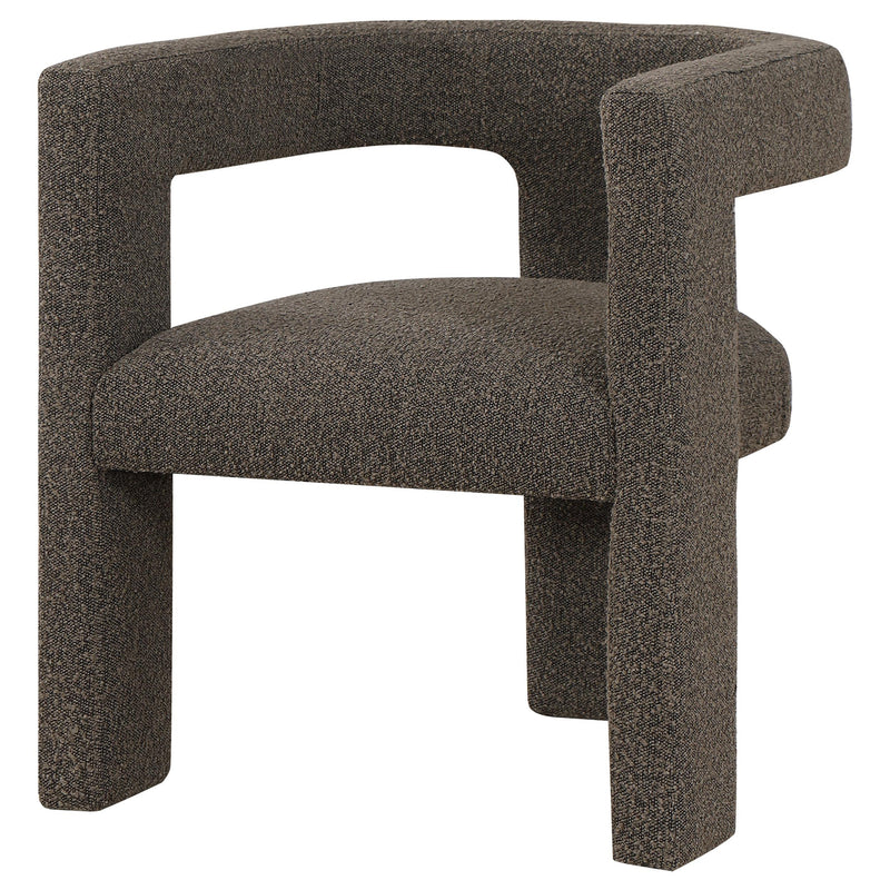 Petra Boucle Upholstered Accent Side Chair Chocolate Brown - 902880