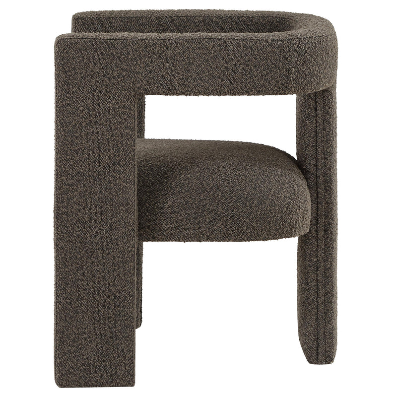 Petra Boucle Upholstered Accent Side Chair Chocolate Brown - 902880