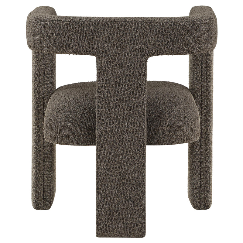 Petra Boucle Upholstered Accent Side Chair Chocolate Brown - 902880