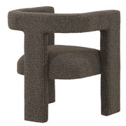 Petra Boucle Upholstered Accent Side Chair Chocolate Brown - 902880