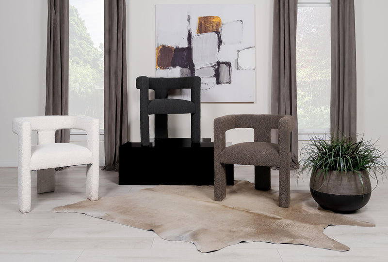Petra Boucle Upholstered Accent Side Chair White - 902881