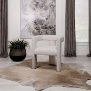 Petra Boucle Upholstered Accent Side Chair White - 902881