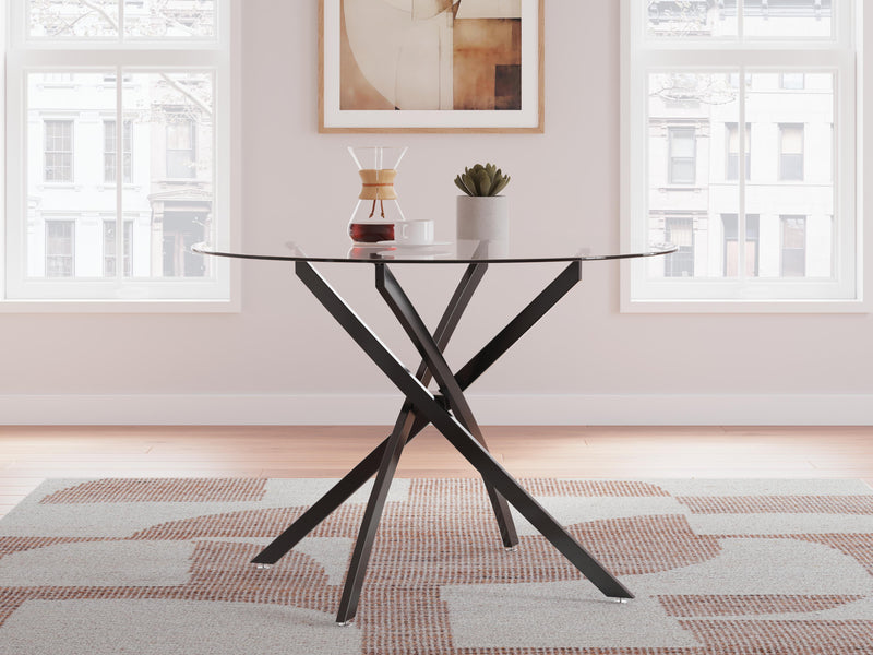 Pharwynn Black Dining Table - D446-15