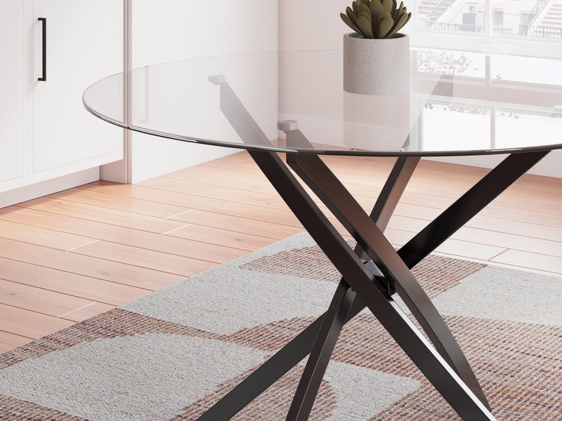 Pharwynn Dining Table and 4 Chairs in Black from Ashley - Luna Furniture