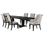 Phelps 7-piece Rectangular Dining Table Set Distressed Noir - 121231-S7A