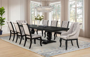 Phelps 9-piece Rectangular Dining Table Set Distressed Noir - 121231-S9A