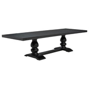 Phelps 9-piece Rectangular Dining Table Set Distressed Noir - 121231-S9A