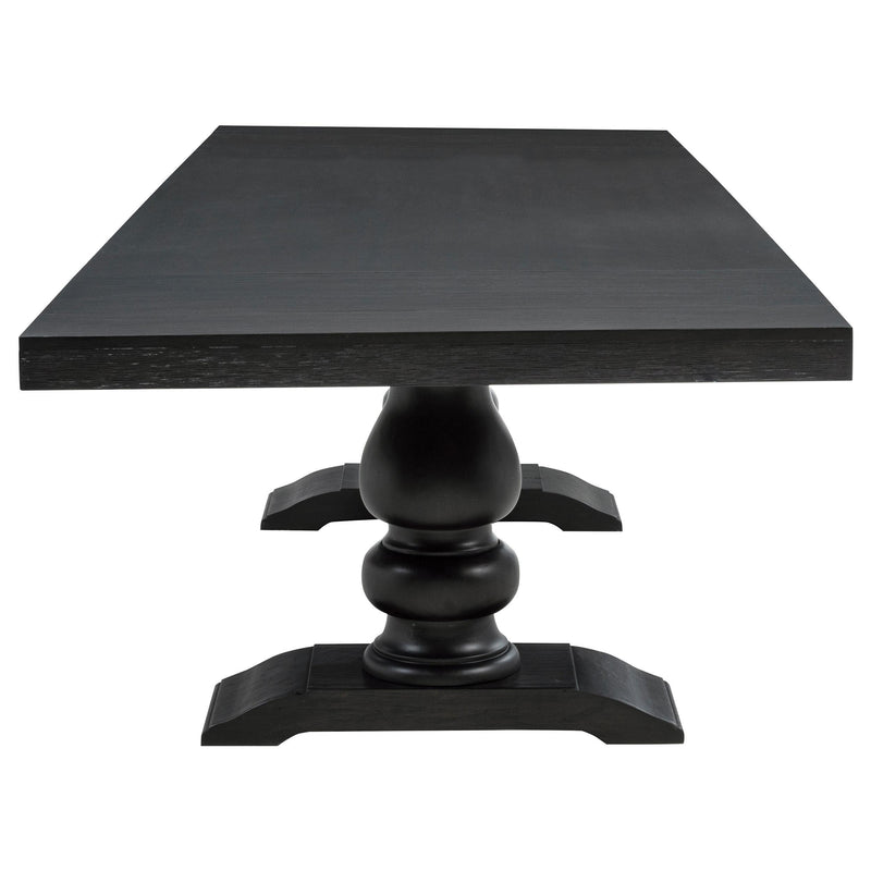 Phelps 9-piece Rectangular Dining Table Set Distressed Noir - 121231-S9A