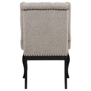Phelps Upholstered Dining Arm Chair Tan Distressed Noir (Set of 2) - 121233