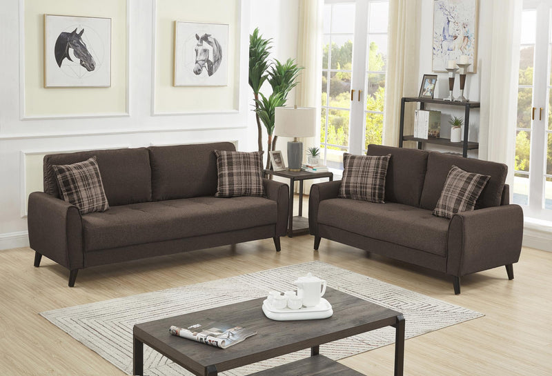 Philadelphus Chocolate Living Room Set - Gate FurnitureLiving Room Set