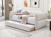 Philipa Oatmeal Twin Daybed with Trundle - Gate FurnitureDaybed