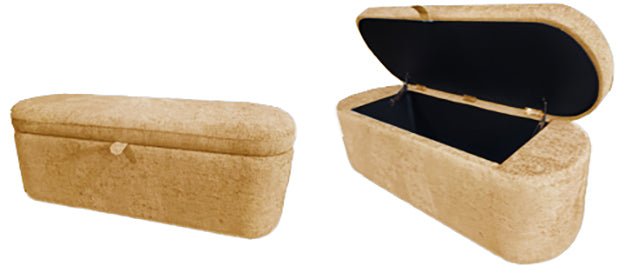 Philipa Storage Bench - Gold Tweed - Gate FurnitureBenches