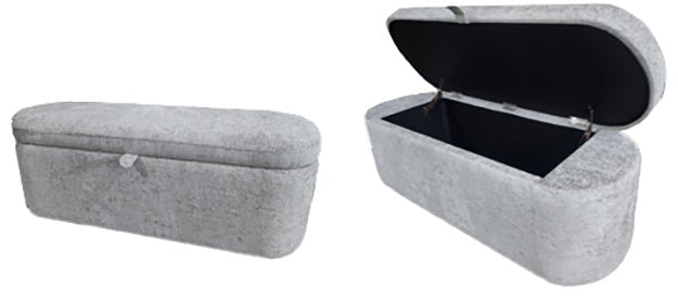 Philipa Storage Bench - L.Grey Tweed - Gate FurnitureBenches