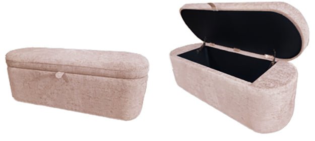 Philipa Storage Bench - Mauve Tweed - Gate FurnitureBenches