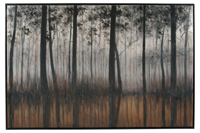 Philyra Black/Orange/Silver Wall Art - Gate FurnitureWall Art