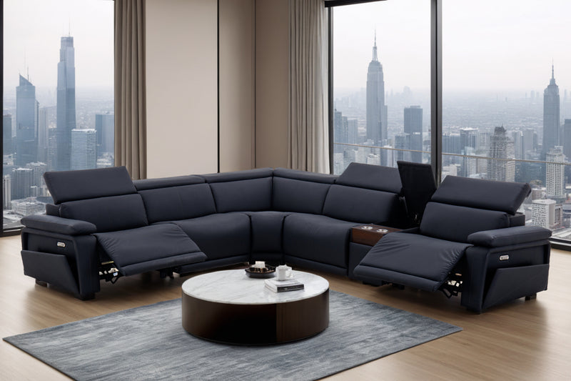 Phoenix Black 6-pc Sectional New - PHNX-BK-6-PC-SC-NW