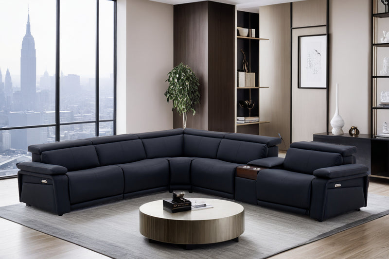Phoenix Black 6-pc Sectional New - PHNX-BK-6-PC-SC-NW