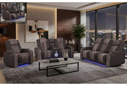 U8000 Brown Pwr Rec Sofa/Pwr Console Rec Loveseat W/Phr - U8000-BROWN-PCRLS/PRS W/ PHR