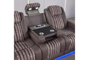 U8000 Brown Pwr Rec Sofa/Pwr Con Rec Loveseat/Pwr Recliner W/Phr - U8000-BROWN-PCRLS/ PRS/ PR W/ PHR