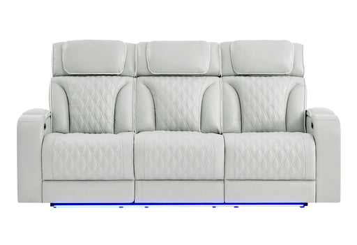 U8611 Blanche Silver Pwr Rec Sofa With Phr And Led - U8611-BLANCHE SIL-PRS W/ PHR LED