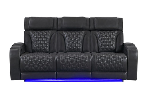 U8611 Blanche Charcoal Power Reclining Sofa With Phr And Led - U8611-BLANCHE CHAR-PRS W/ PHR LED