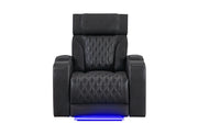 U8611 Blanche Charcoal Power Recliner With Power Headrest And Led - U8611-BLANCHE CHAR-PR W/ PHR LED