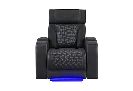 U8611 Blanche Charcoal Power Recliner With Power Headrest And Led - U8611-BLANCHE CHAR-PR W/ PHR LED