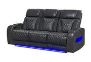 U8611 Blanche Charcoal Power Reclining Sofa With Phr And Led - U8611-BLANCHE CHAR-PRS W/ PHR LED