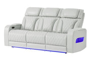 U8611 Blanche Silver Pwr Rec Sofa With Phr And Led - U8611-BLANCHE SIL-PRS W/ PHR LED