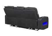U8611 Blanche Charcoal Power Reclining Sofa With Phr And Led - U8611-BLANCHE CHAR-PRS W/ PHR LED