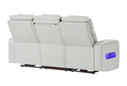 U8611 Blanche Silver Pwr Rec Sofa With Phr And Led - U8611-BLANCHE SIL-PRS W/ PHR LED
