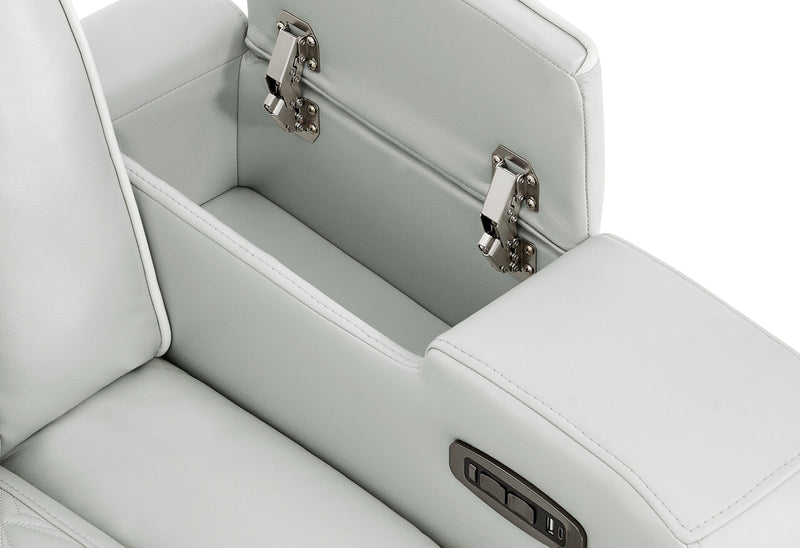 U8611 Blanche Silver Power Recliner With Power Headrest And Led - U8611-BLANCHE SIL-PR W/ PHR LED