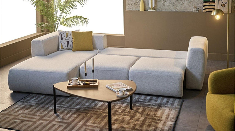 Picasso Left Facing Sectional (Oscar White) 5 Pieces - 20PCS5R00300001
