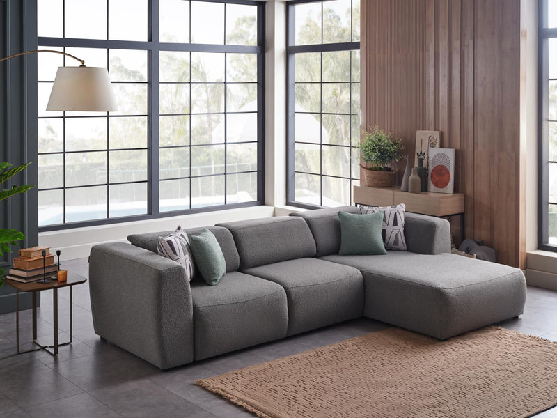 Picasso Sectional (Oscar Gray) 5 Pieces - Gate FurnitureSleeper Sectional