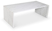 Pienza Marble Coffee Table in White - 99096White-CT